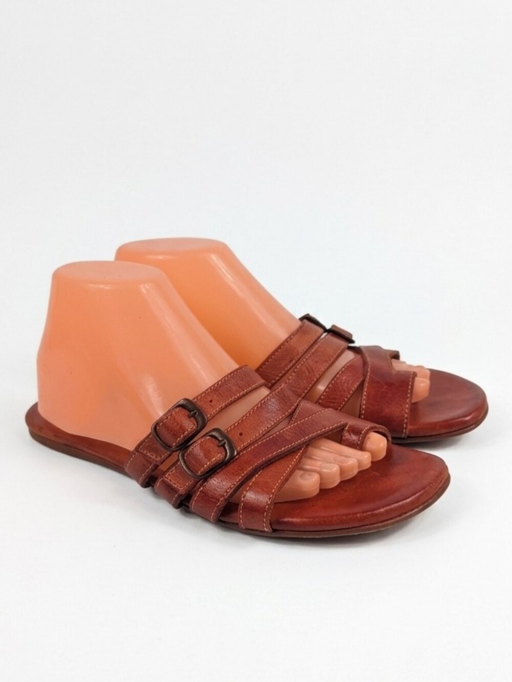 Bed Stu Hilda Rustic Red Leather Women's Sandals‎ Size 9